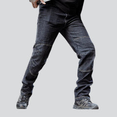 Tactical black jeans for men