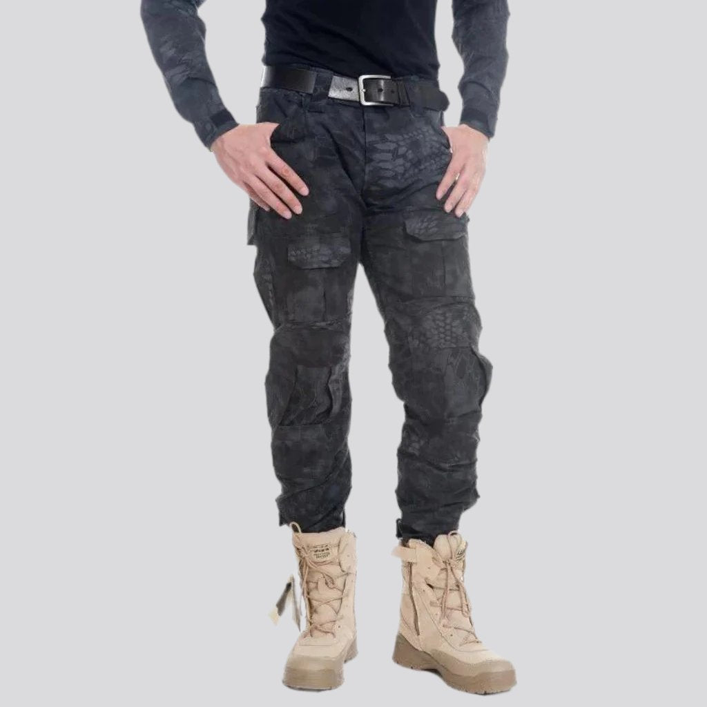 Pantalones vaqueros cargo biker para hombre