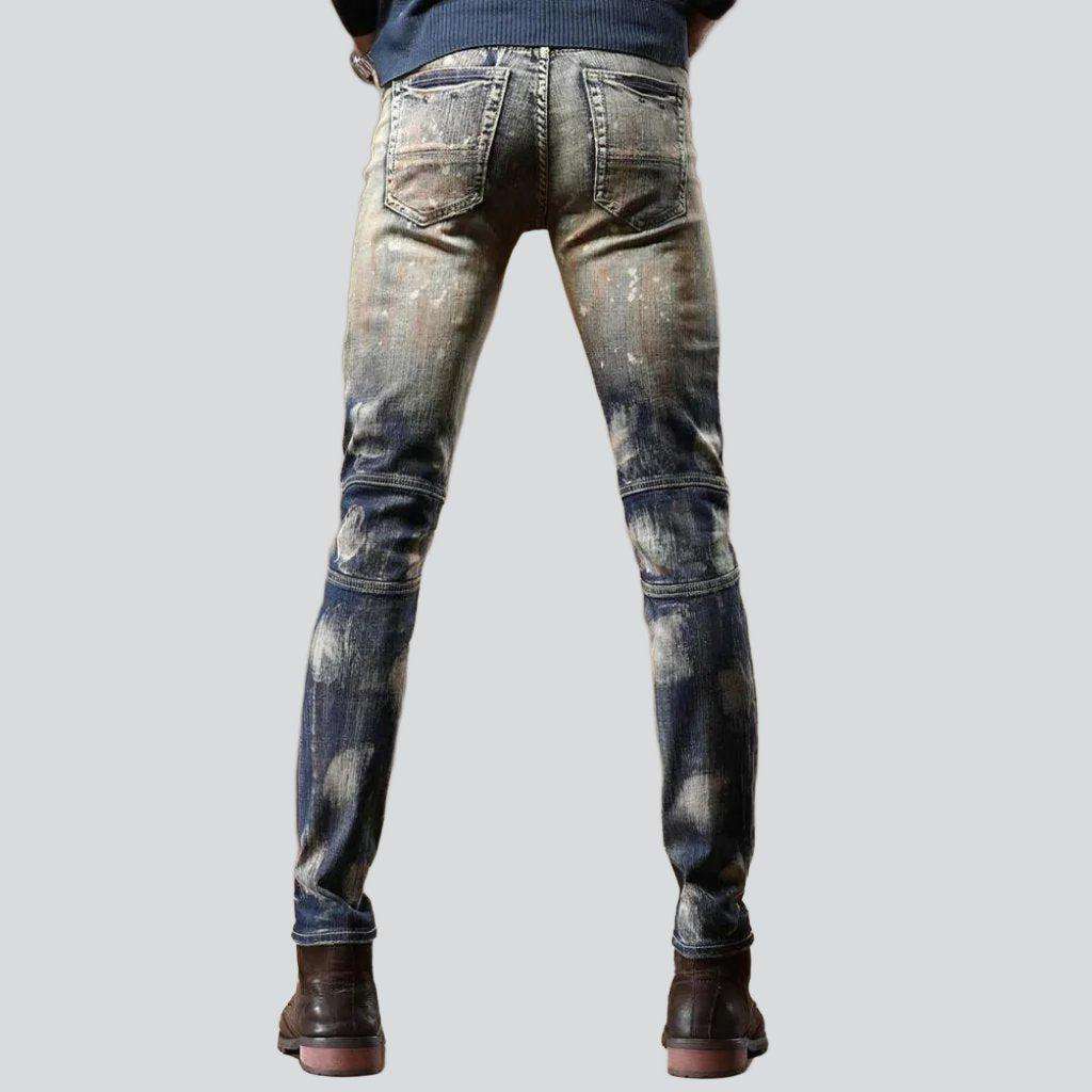 Aged trendy jeans for men