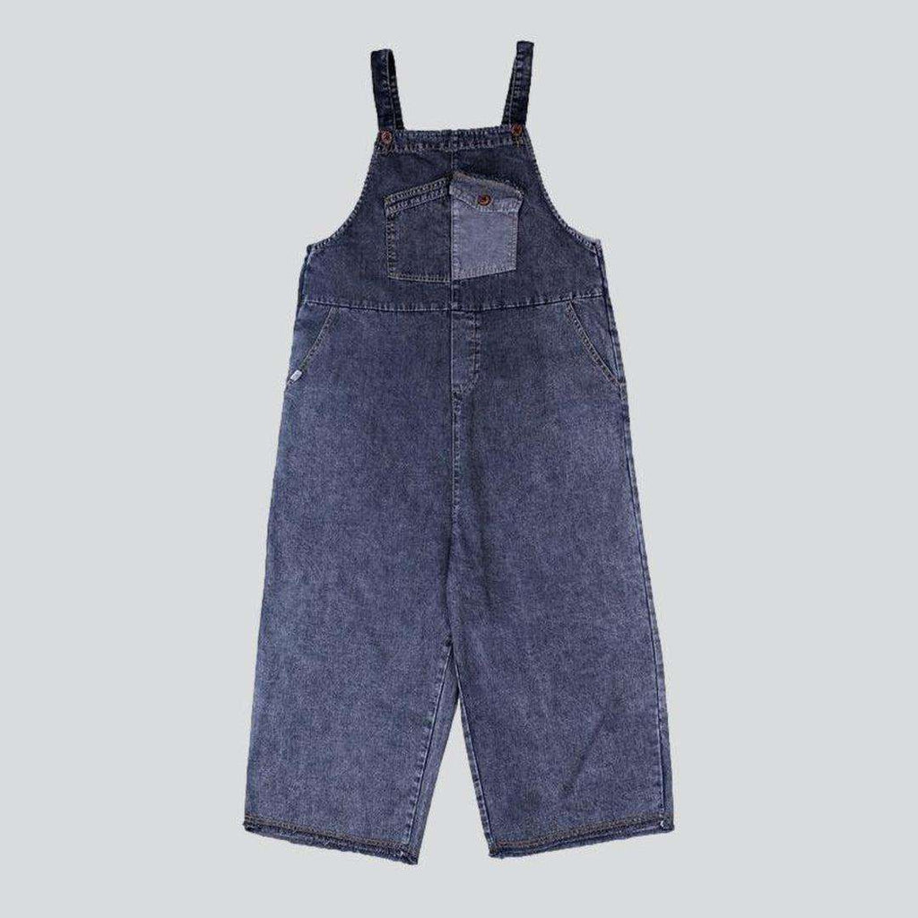 Baggy-Denim-Latzhose für Damen