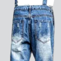 Jeans-Jumpsuit mit gerader Tasche für Herren