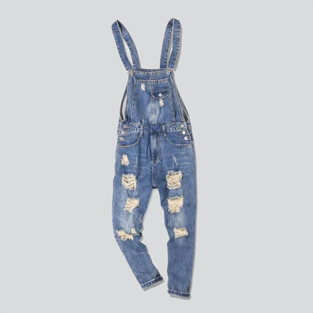 Stylischer Distressed-Jeans-Jumpsuit für Herren