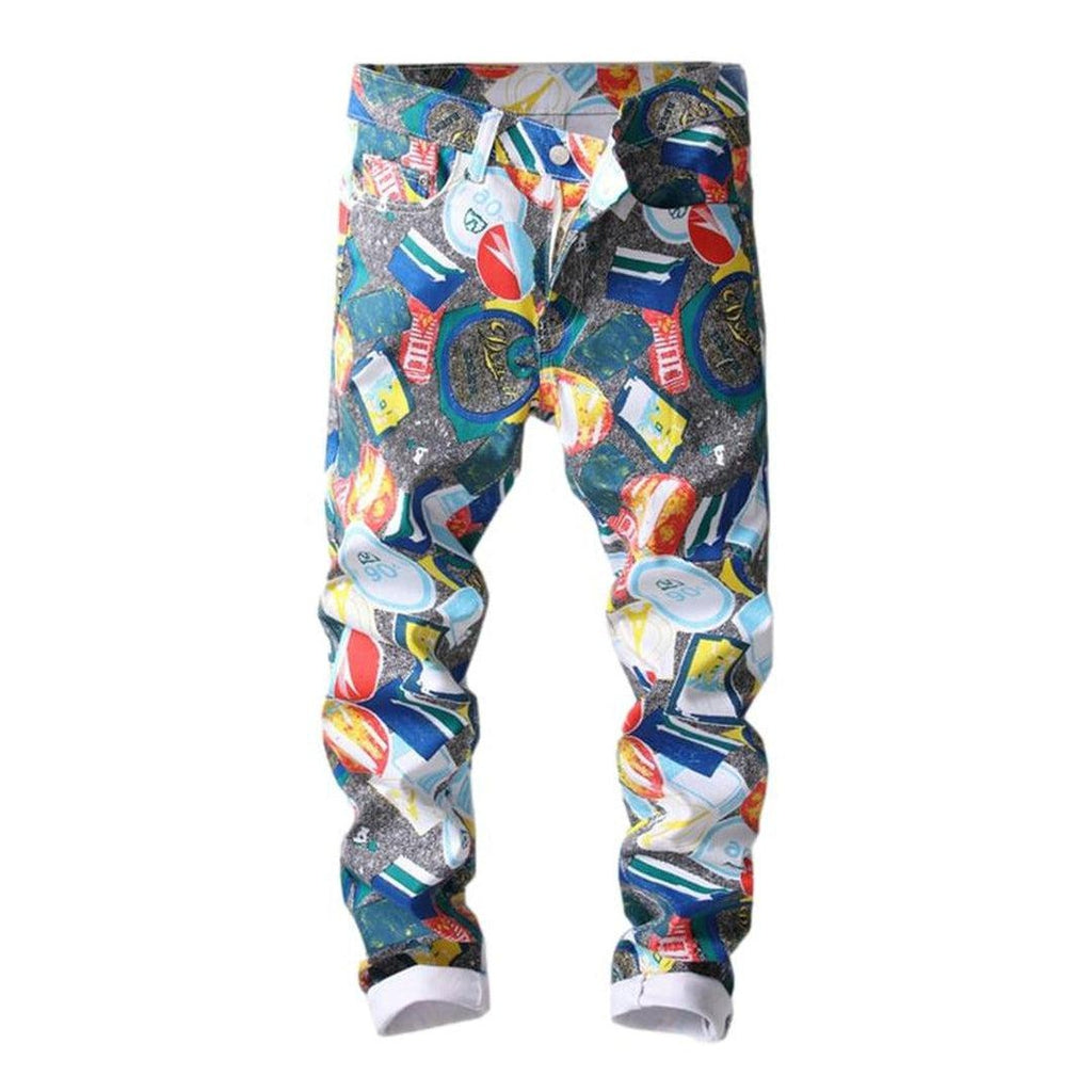 Painting print men jeans