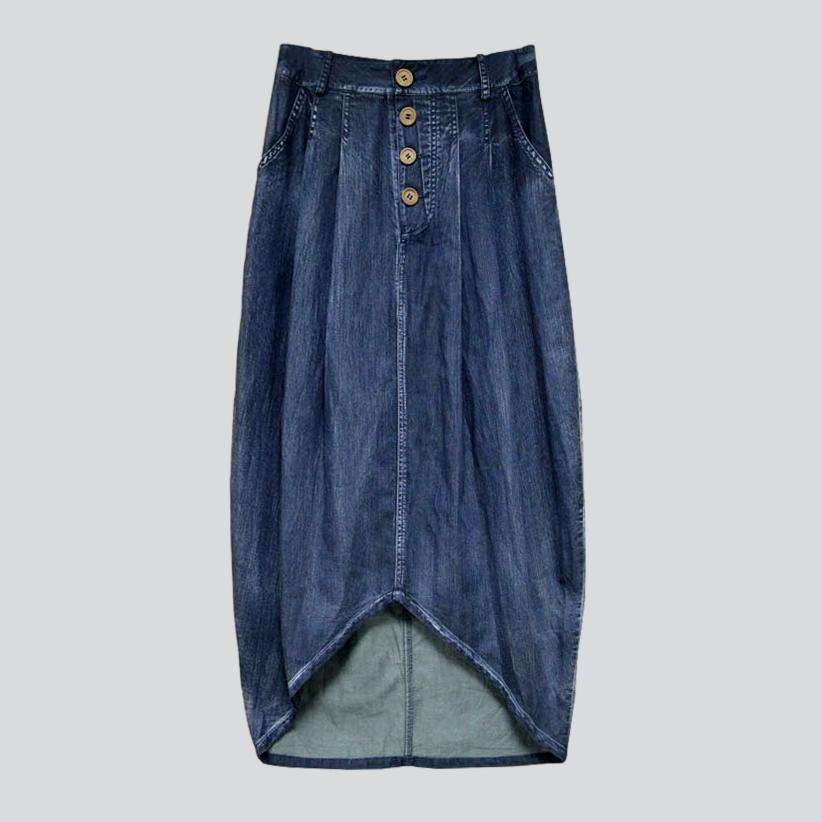 Baggy-Jeansrock in Langform