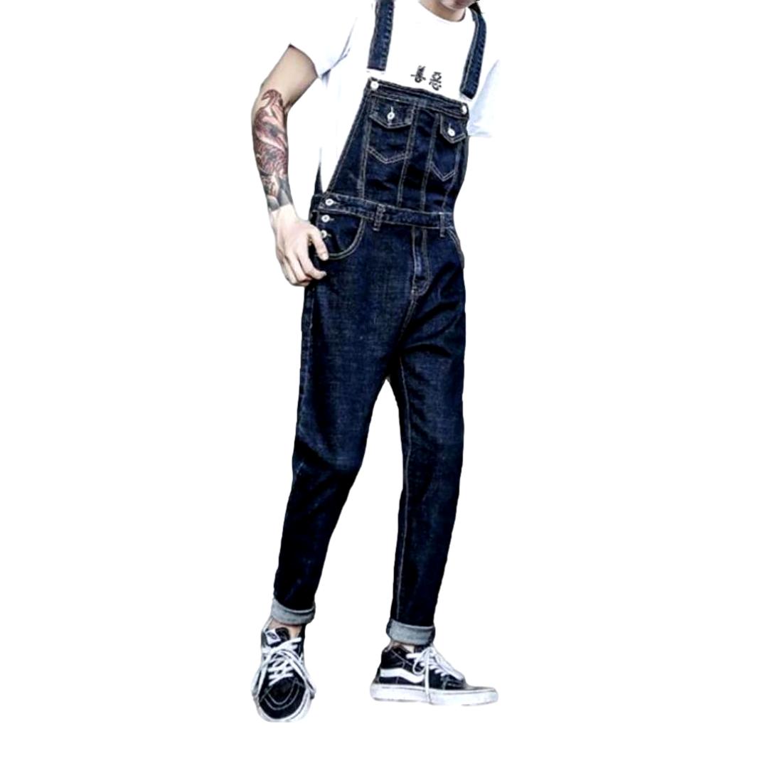 Jeans-Jumpsuit mit zwei Brusttaschen