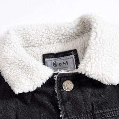 Schwarze Winterjeansjacke für Herren