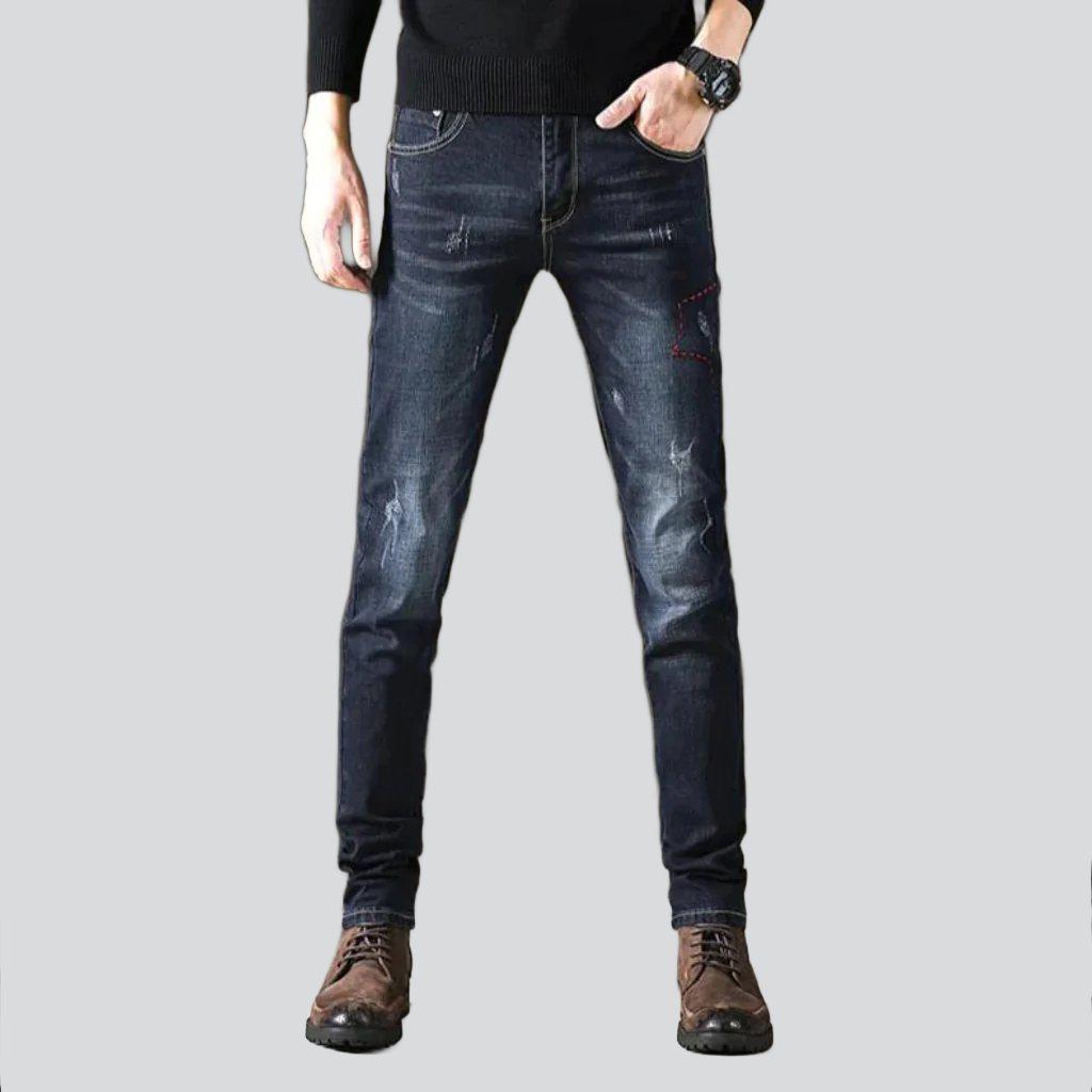 Whiskered skinny men jeans