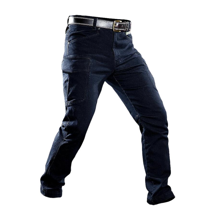 Tactical men cargo denim pants