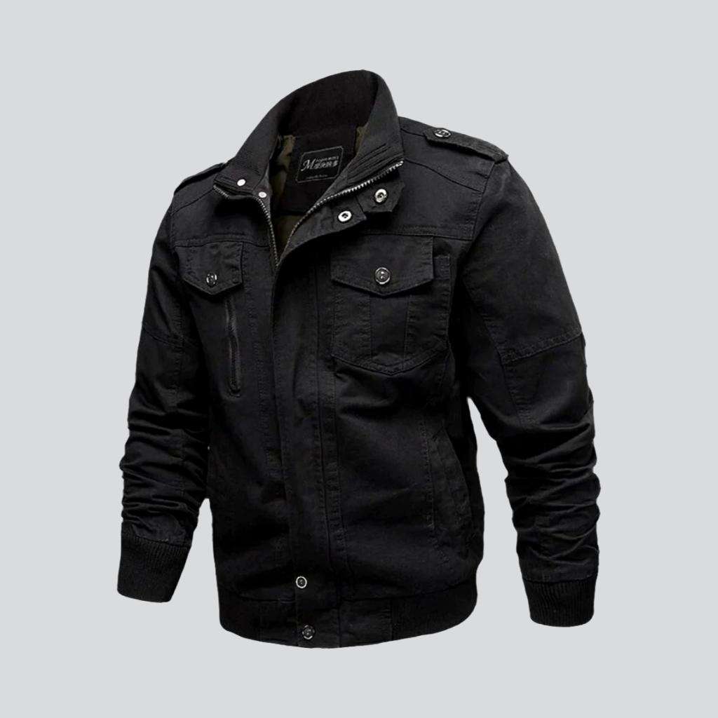 Color tactical duty jean jacket