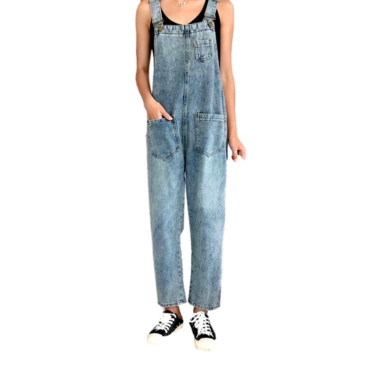 Vintage baggy women denim jumpsuit