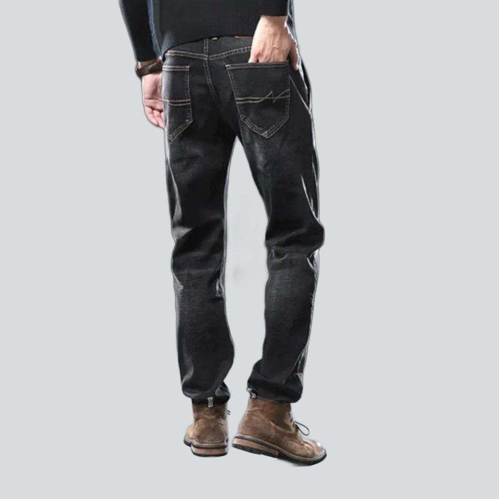 Double pocket dark men jeans