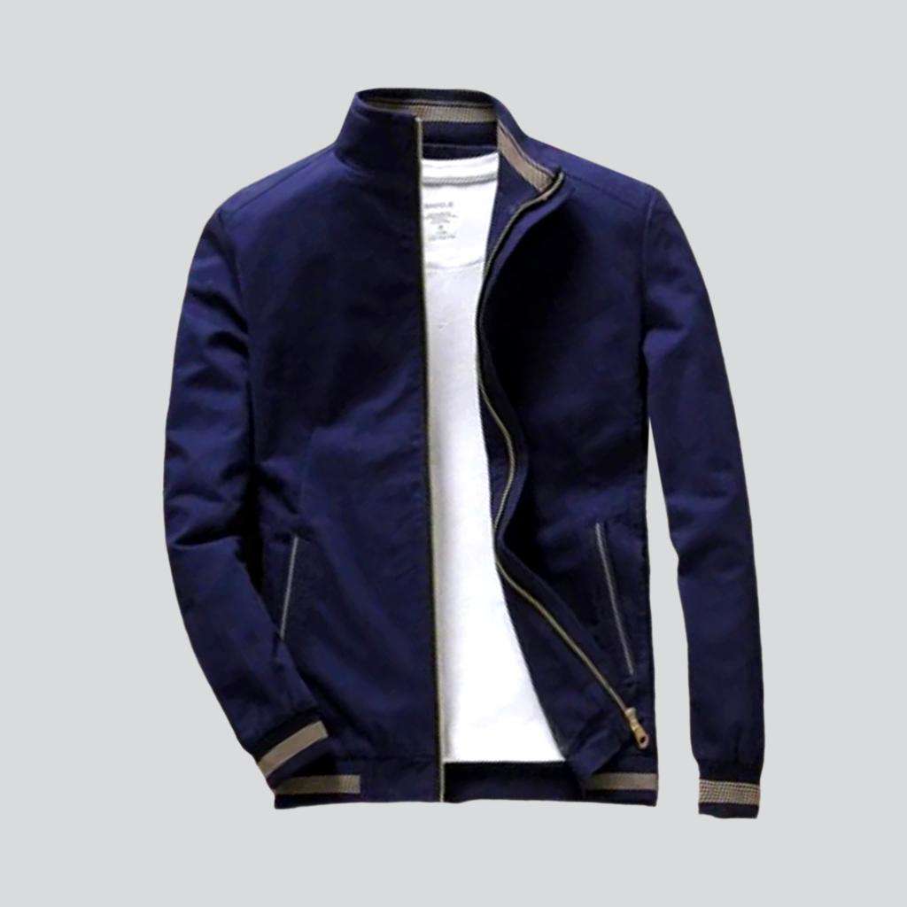 Chaqueta vaquera bomber ajustada para hombre