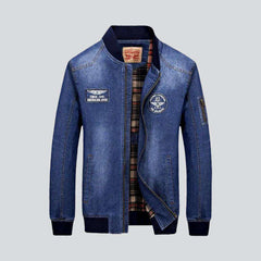 Chaqueta vaquera bomber lijada para hombre