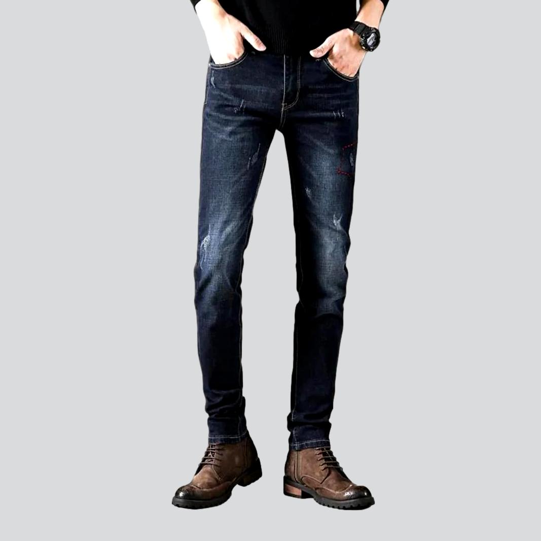 Whiskered skinny men jeans