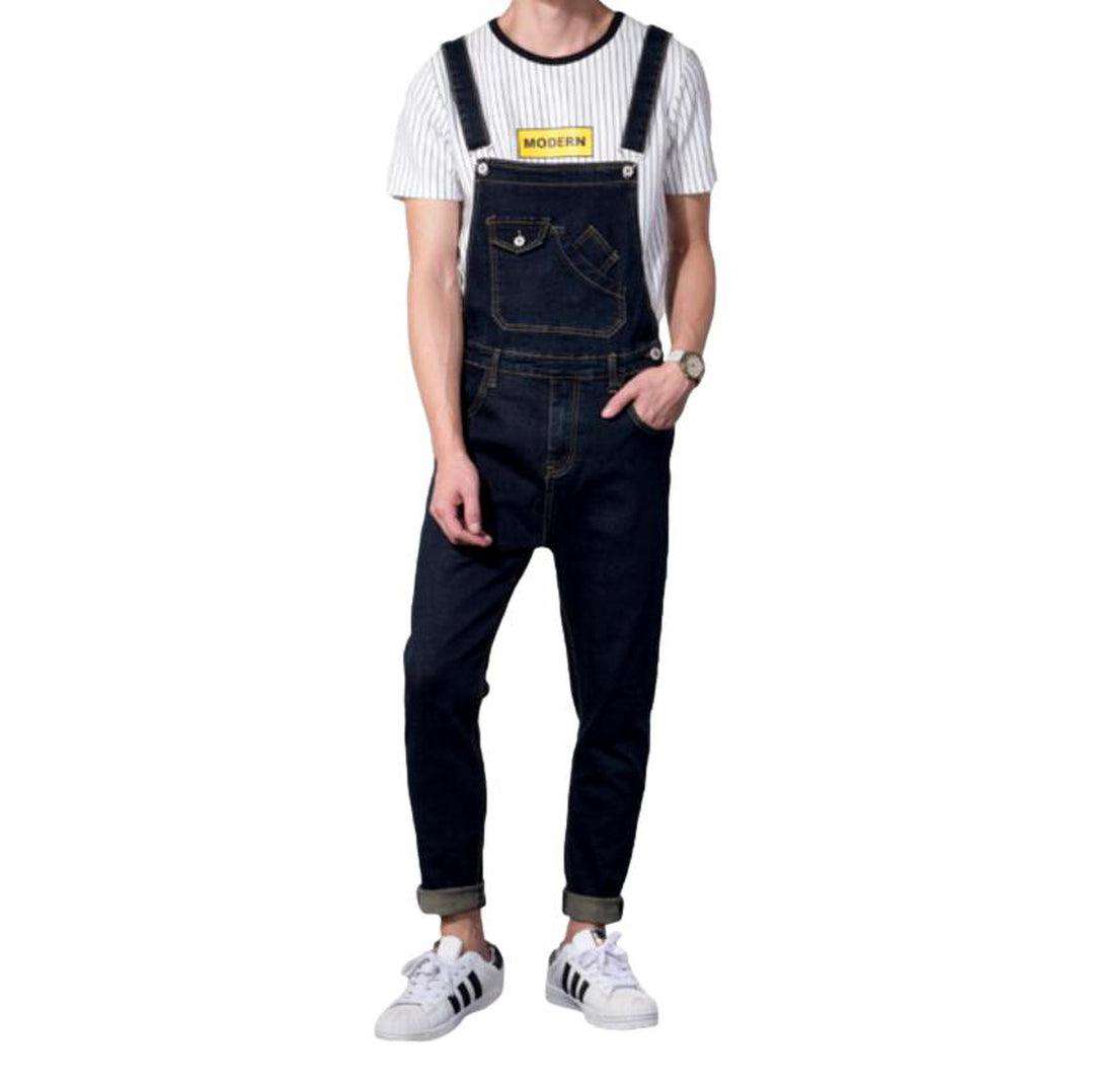 Dark blue men denim dungaree