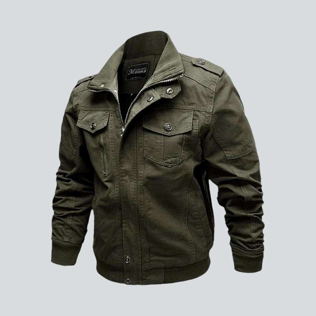 Color tactical duty jean jacket