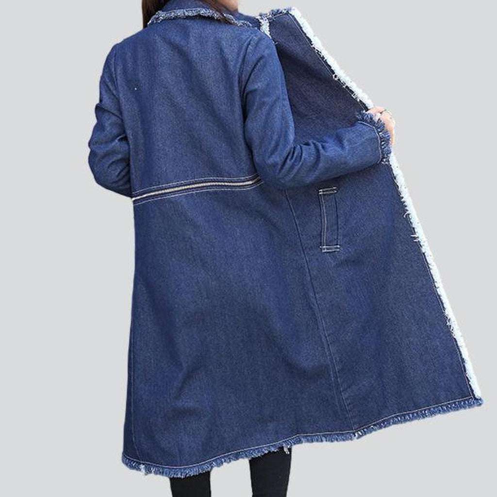 Adjustable women denim coat