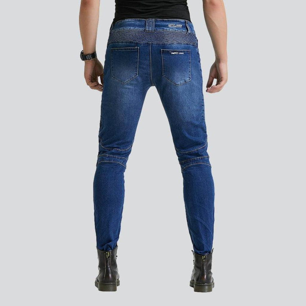 Waterproof men biker jeans