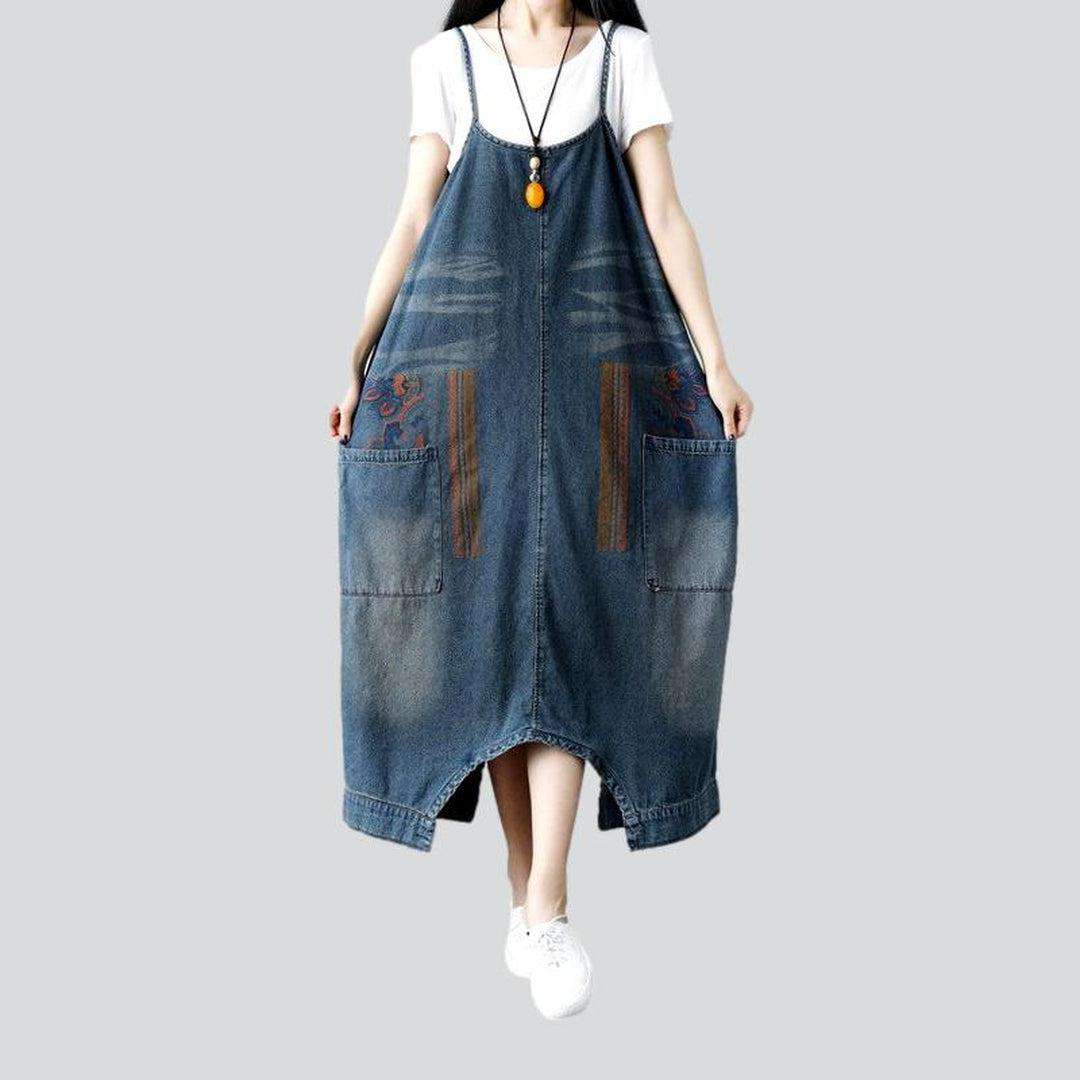 Baggy Jeans-Overall für Damen