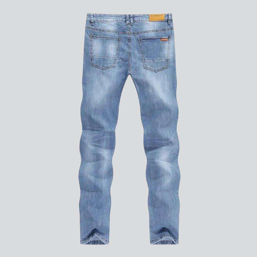 Light wash thin men jeans