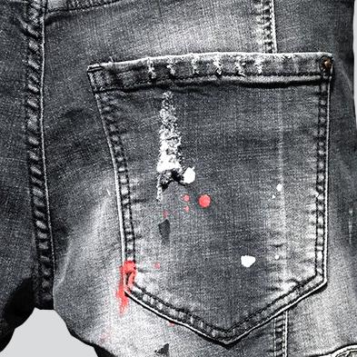 Zerrissene Jeans für Herren in Grau