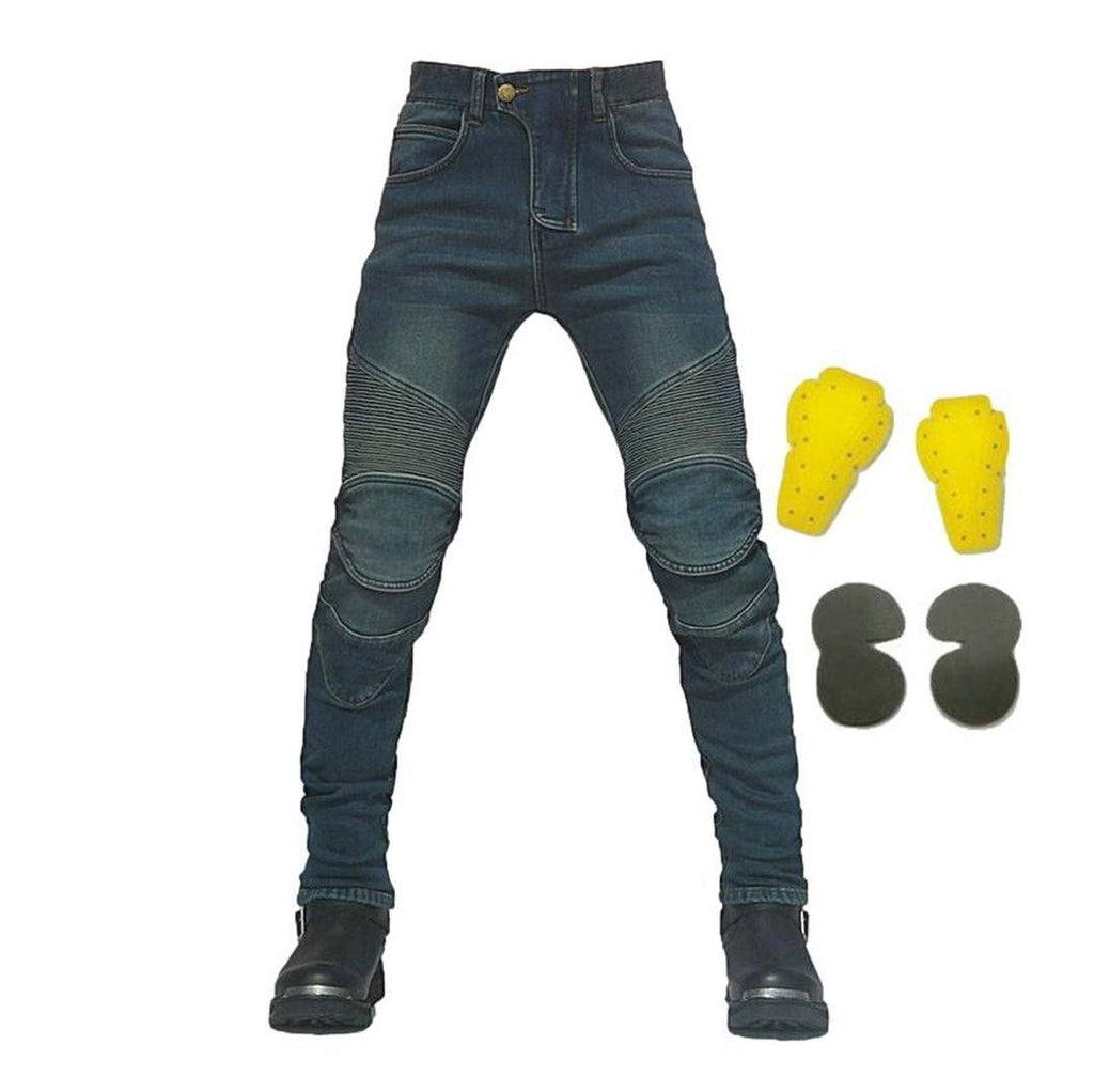 Winter men biker jeans