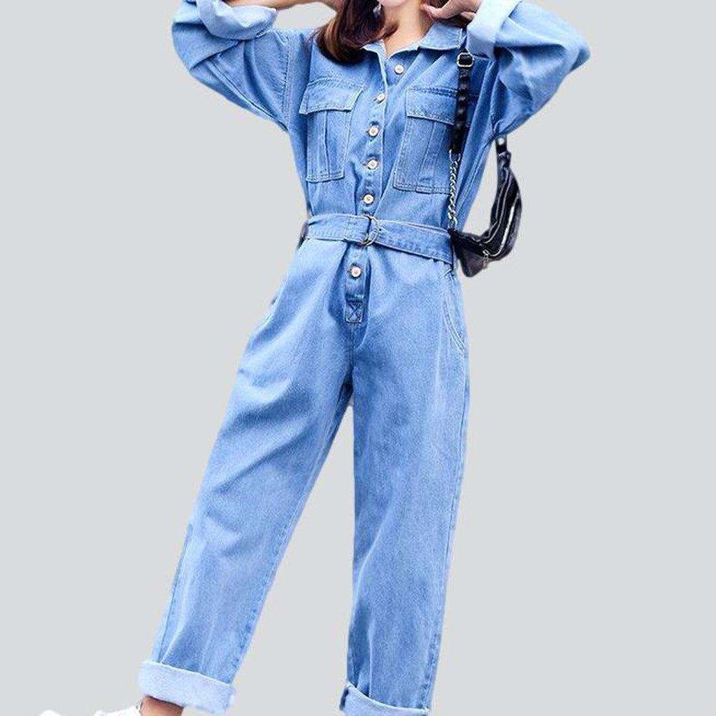 Color women denim overall