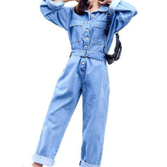 Color women denim overall