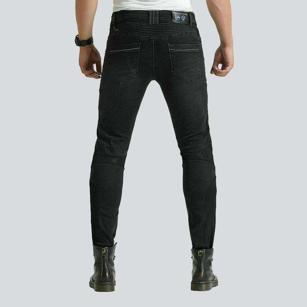 Breathable mesh men biker jeans