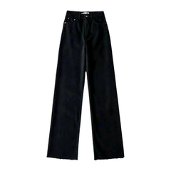 Raw-hem street jeans for women