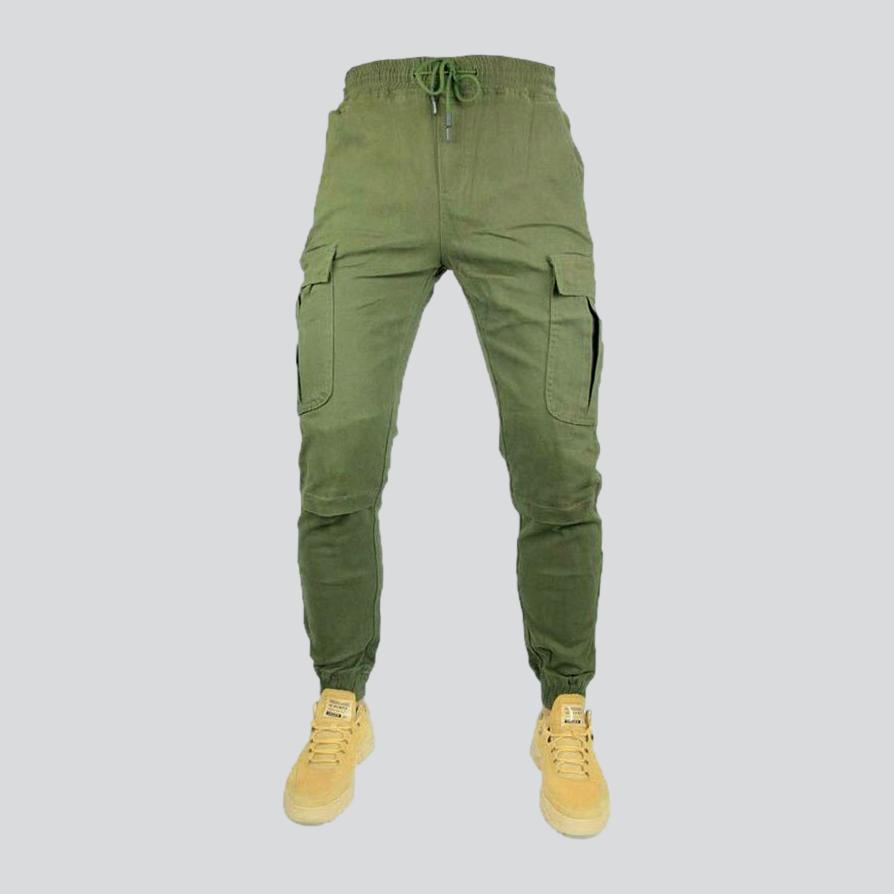 Pantalones vaqueros de motociclista de cintura media para hombre