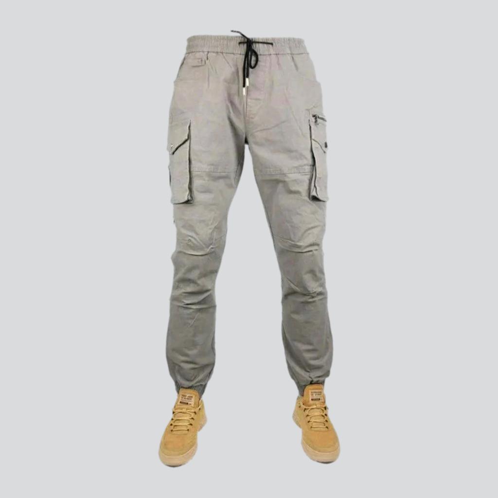 Cargo protective riding denim pants for men