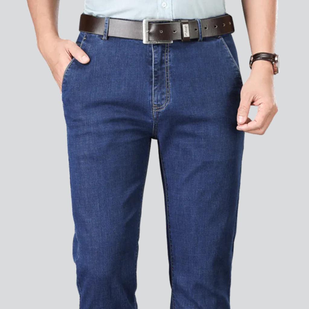 Thin business jeans for men