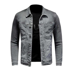 Lässige graue Herren Jeansjacke