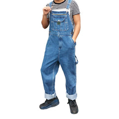 Unrubbed men denim dungaree