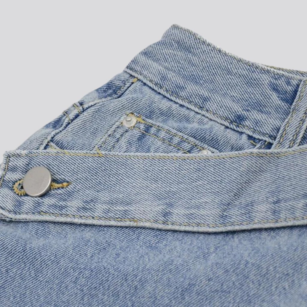 High-waist straight jeans for ladies