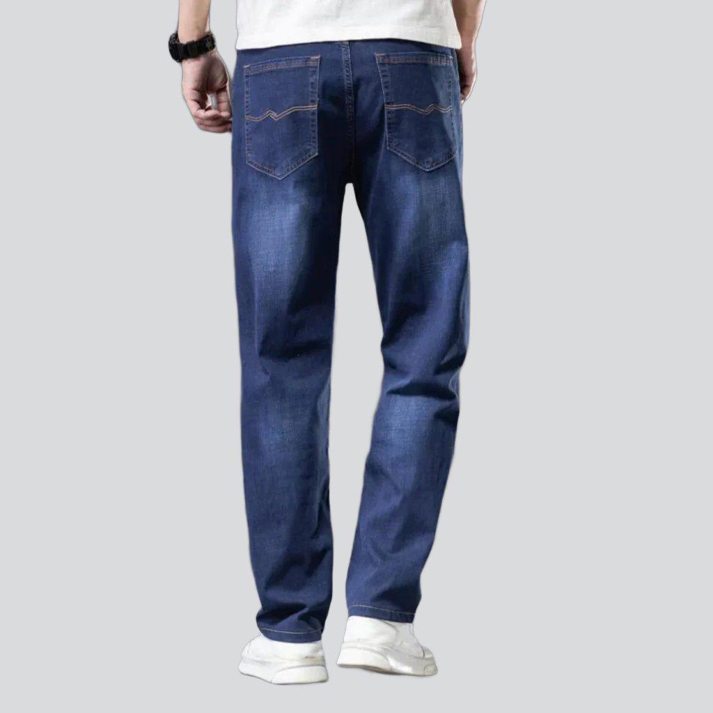 Thin straight-fit jeans for men