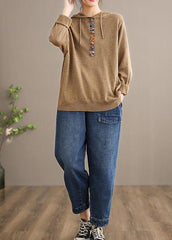Handmade Casual Pants Oversize Denim Blue-Rose Photography Elastic Waist Trousers