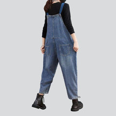 Street style women denim jumpsuit