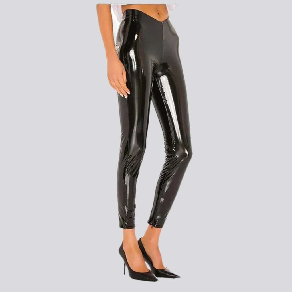 Latex skinny women jeans pants