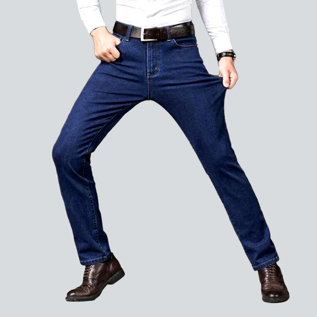 Business casual elastic men jeans