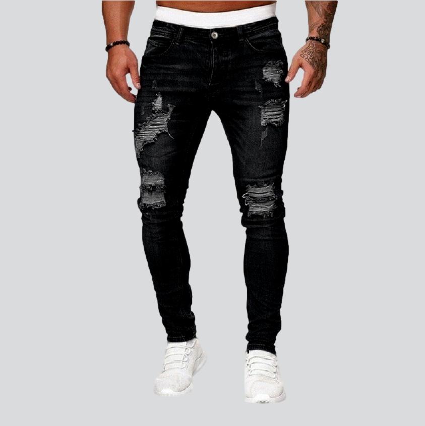 Skinny distressed jeans for men