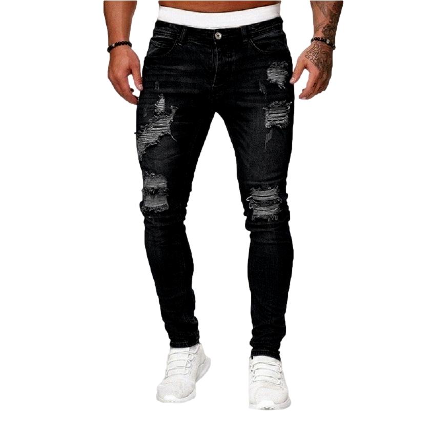 Skinny distressed jeans for men