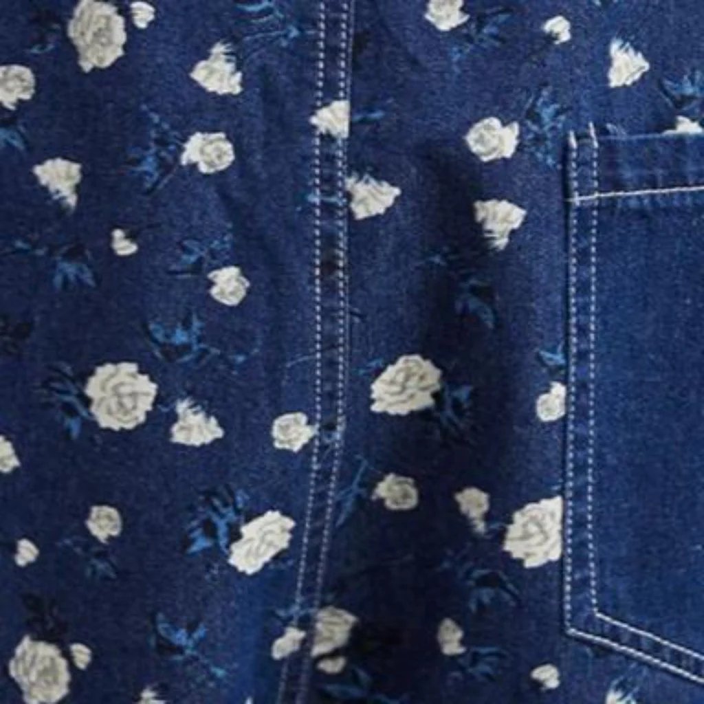 Jeans-Strampler mit Kontrastbemalung für Damen