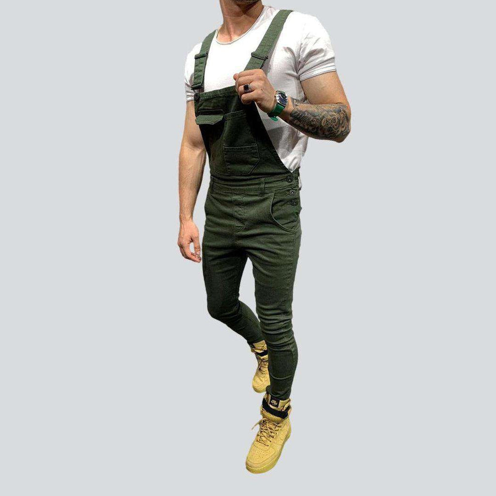 Farbiger Denim-Jumpsuit für Herren