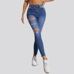 Skinny distressed jeans for women