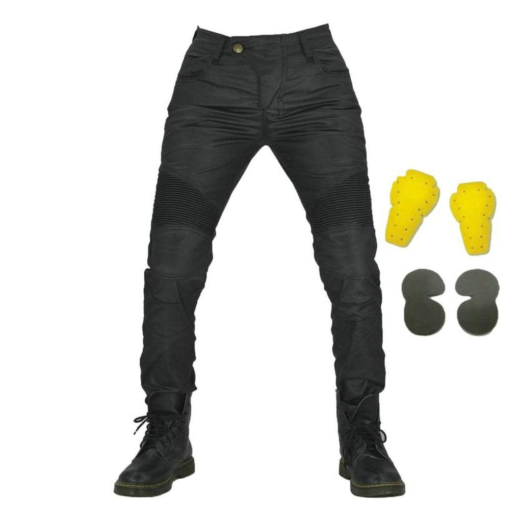 Waterproof coated men biker jeans