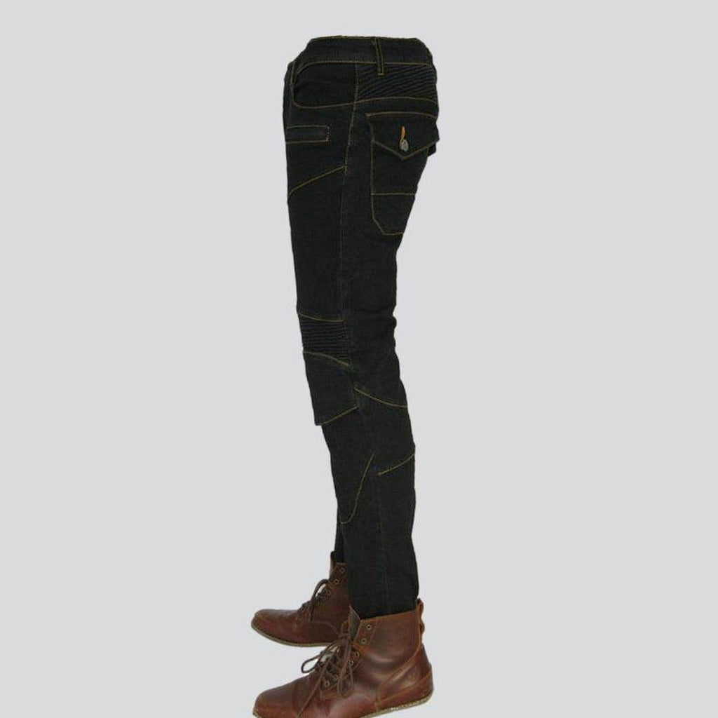 Skinny men biker jeans