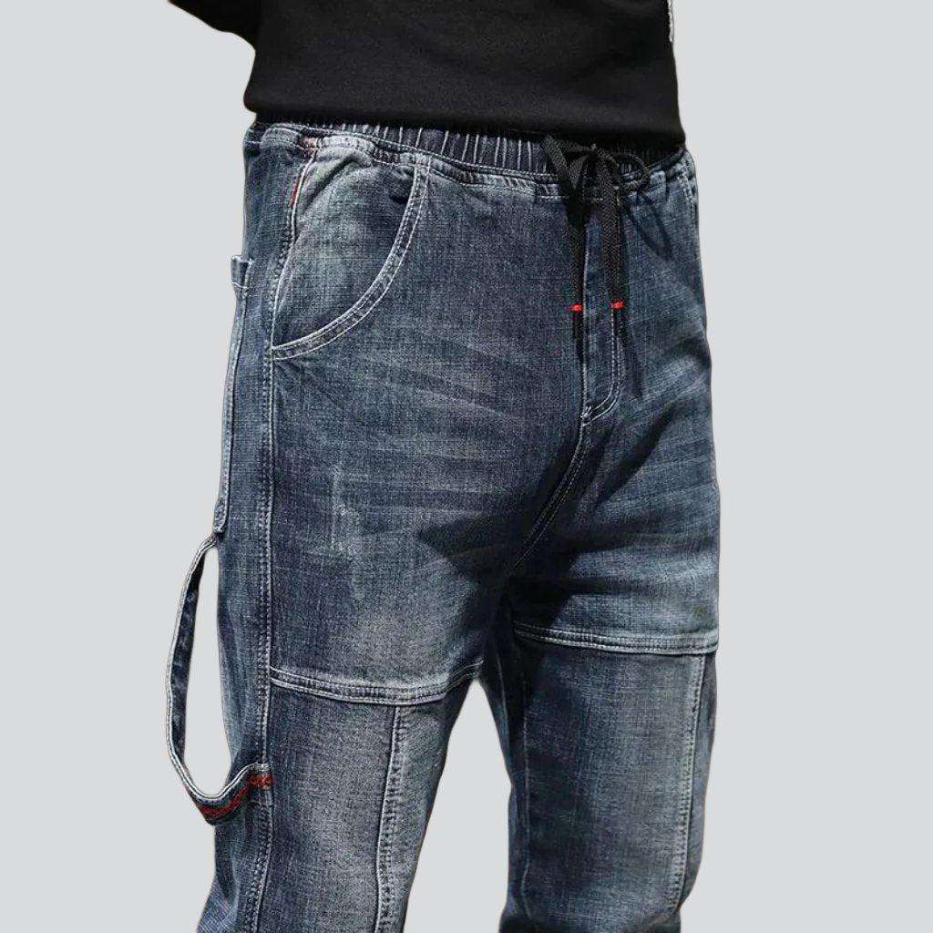 Denim joggers with hammer loop