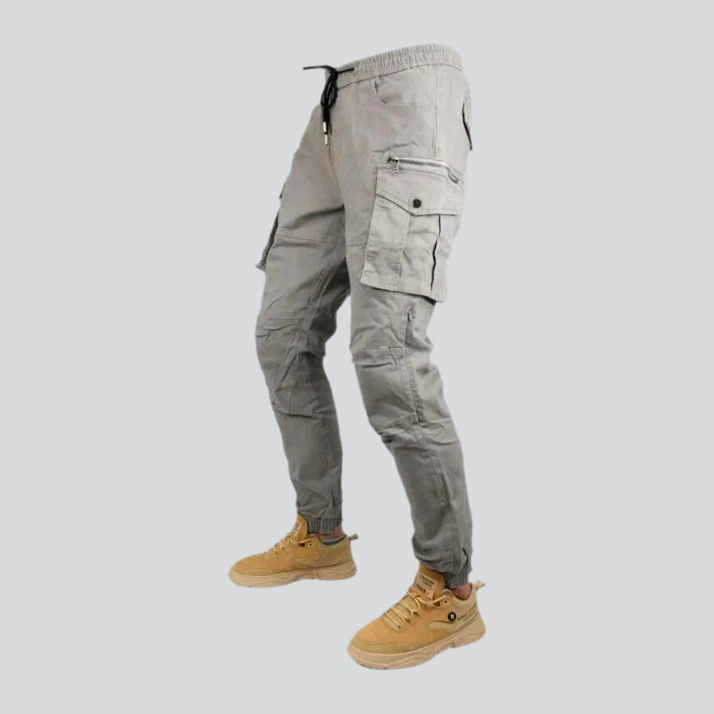 Cargo protective riding denim pants for men